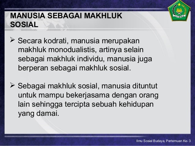 Manusia Sebagai Individu Dan Makhluk Sosial Dinamika Dan Dilema Inte