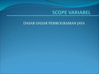 pertemuan ke-4 (Variabel dan Konstanta).ppt