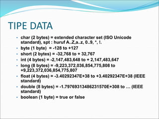 pertemuan ke-4 (Variabel dan Konstanta).ppt