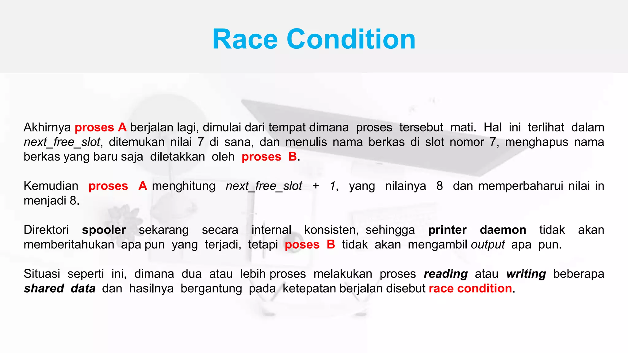 Pertemuan Ke-5 - Sistem Operasi - Sinkronisasi Proses.pptx