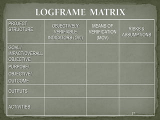 Pertemuan ke 6 & 7 - logical framework approach | PDF