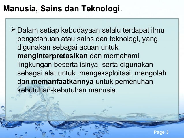 Hakikat dan Makna Sains, Teknologi dan Seni Bagi Manusia
