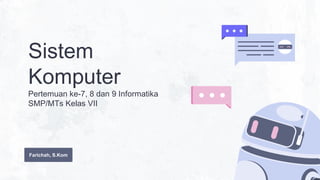 Sistem Komputer Kelas 7 | PDF