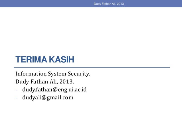 Information System Security - Konsep dan Kebijakan Keamanan