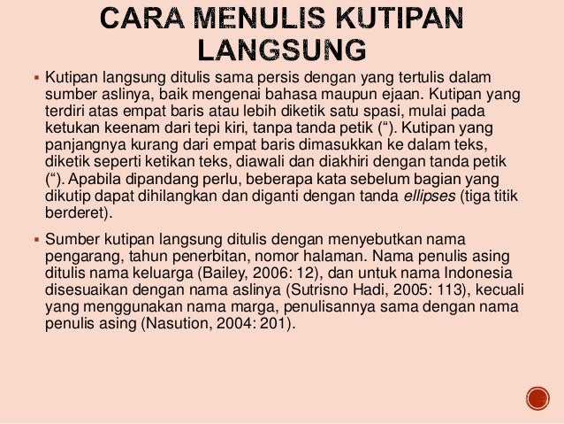 tata cara penulisan ta B tata cara pengutipan berikut ini disajikan tata cara penulisan identitas rujukan dari berbagai sumber 1 rujukan dari buku a. tata cara penulisan ta B tata cara pengutipan berikut ini disajikan tata cara penulisan identitas rujukan dari berbagai sumber 1 rujukan dari buku a.