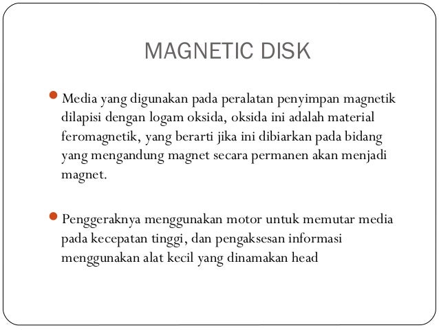 Media Penyimpanan Media Penyimpanan