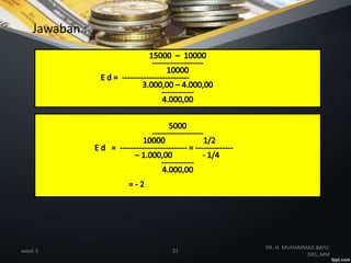 weeK 5 21
DR. H. MUHAMMAD BAYU,
DRS.,MM
Jawaban :
 