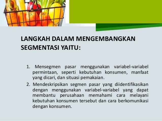 Pertemuan Vii Segemntasi Pasar