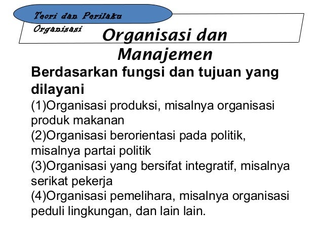 Pertemuan V Organisasi Dan Manajemen