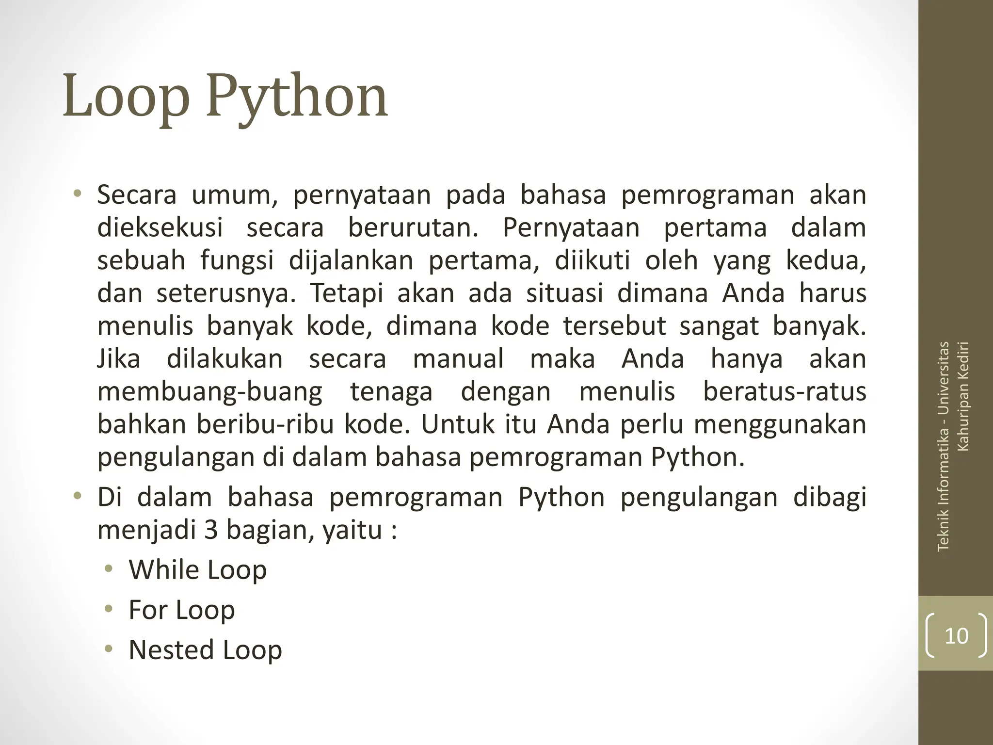 pertemuan XIII - Kondisi & perulangan python.pptx