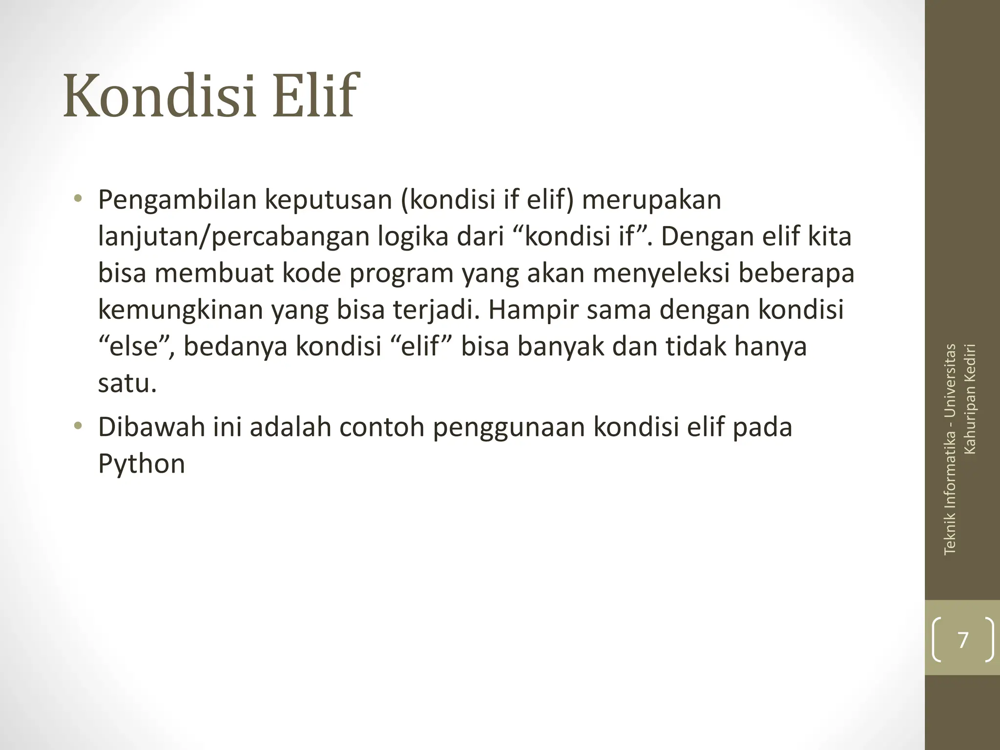 pertemuan XIII - Kondisi & perulangan python.pptx