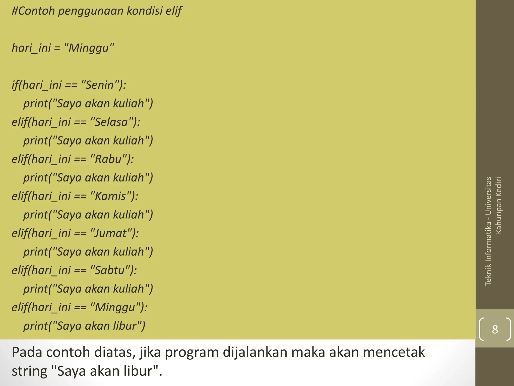 pertemuan XIII - Kondisi & perulangan python.pptx