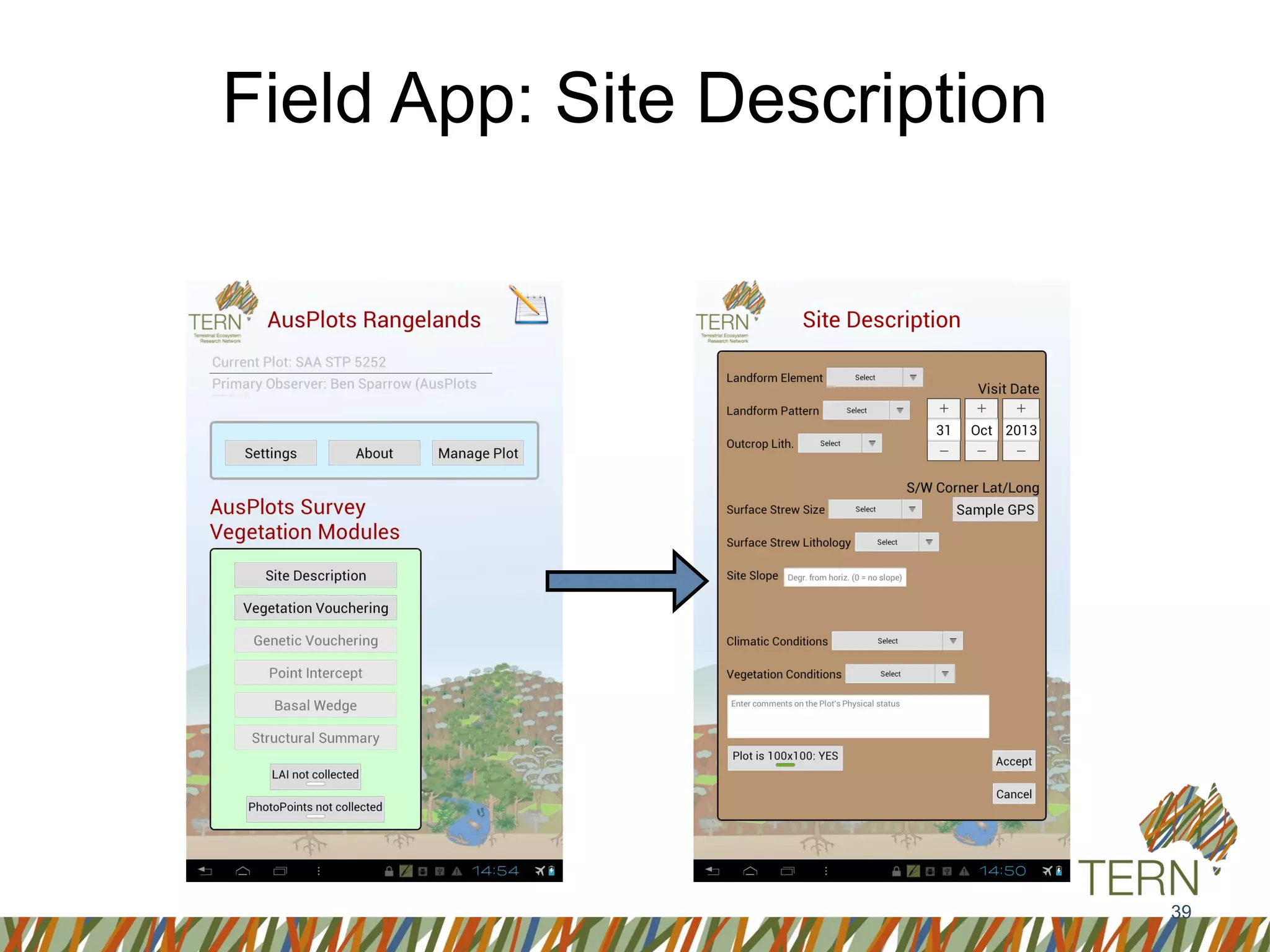 Field App: Site Description
39
 