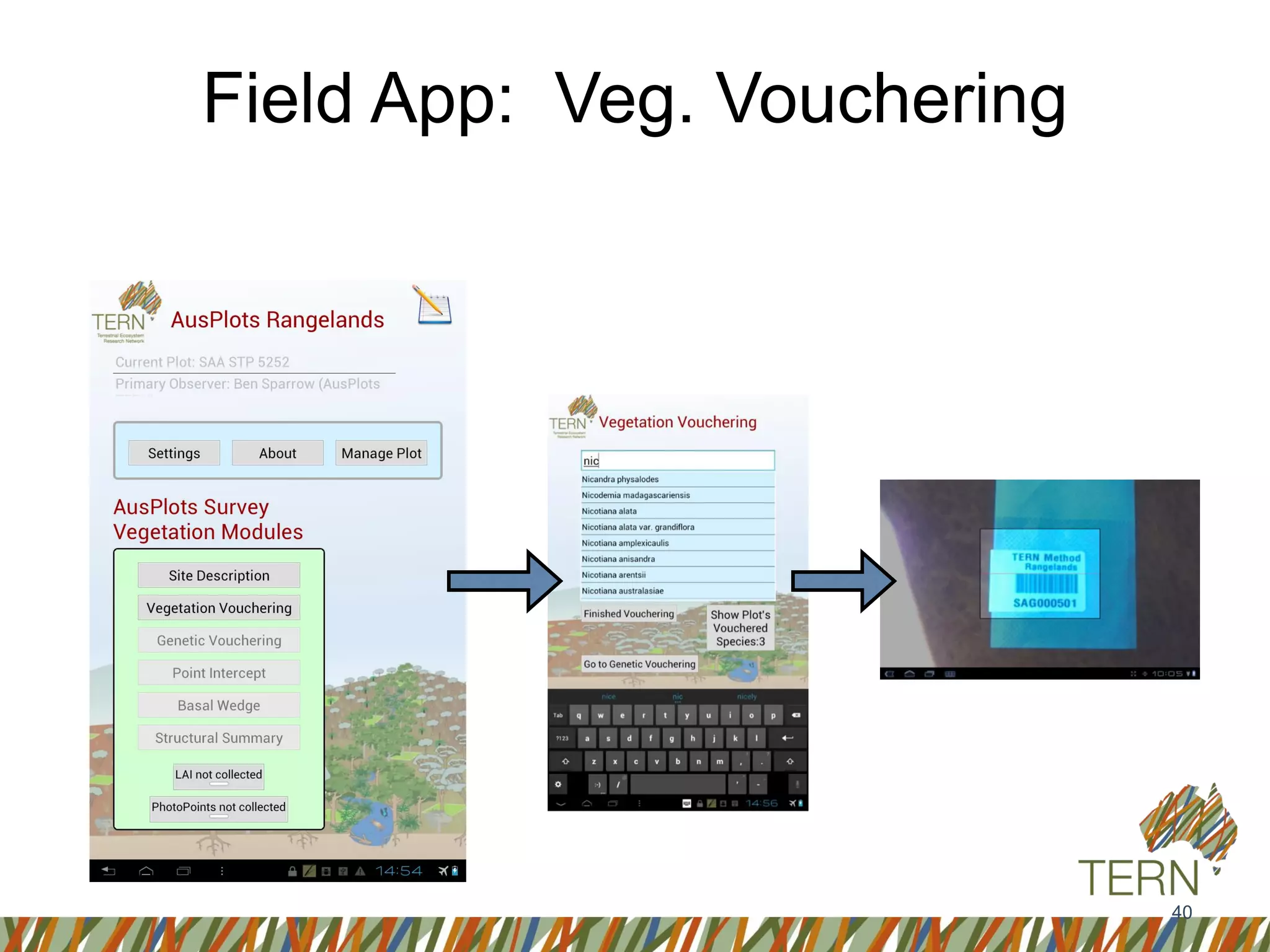 Field App: Veg. Vouchering
40
 