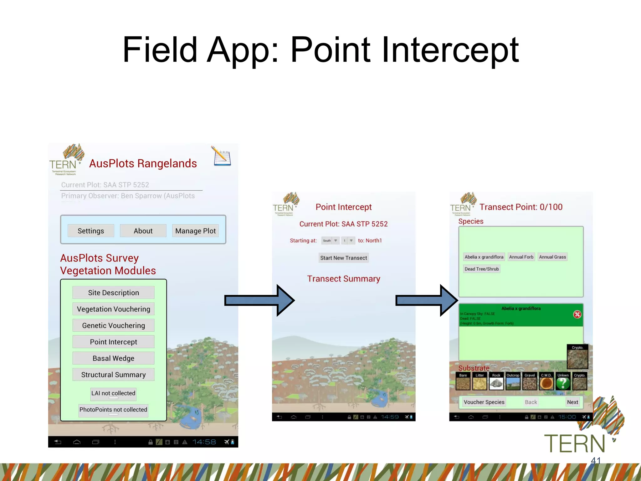 Field App: Point Intercept
41
 