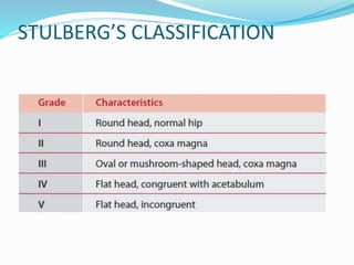 STULBERG’S CLASSIFICATION
 
