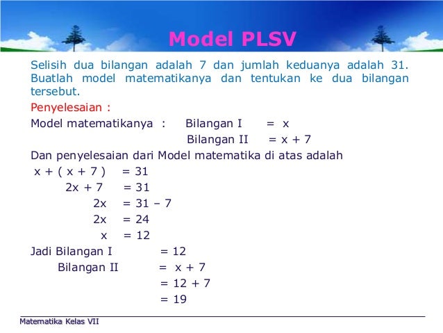 Pertidaksamaan Linear Satu Variabel
