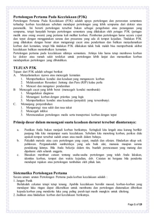 Pertolongan pertama pada kecelakaan | DOCX