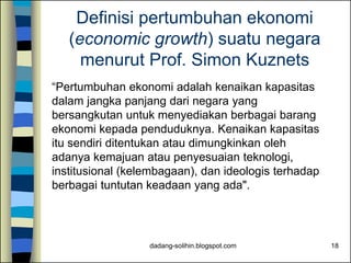 Pertumbuhan Ekonomi dan Pembangunan | PDF