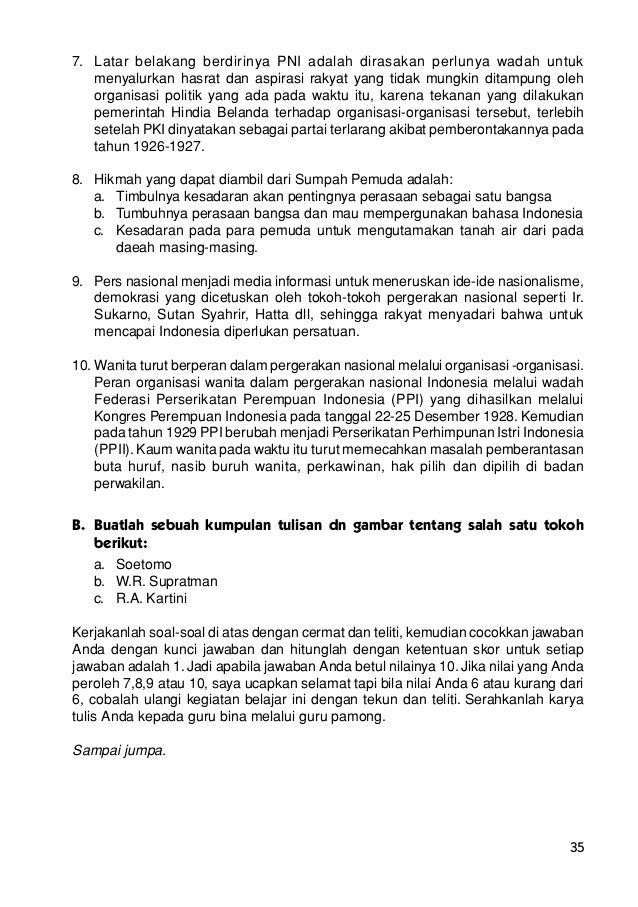Contoh Soal Pergerakan Nasional Dan Jawaban Ilmusosial Id