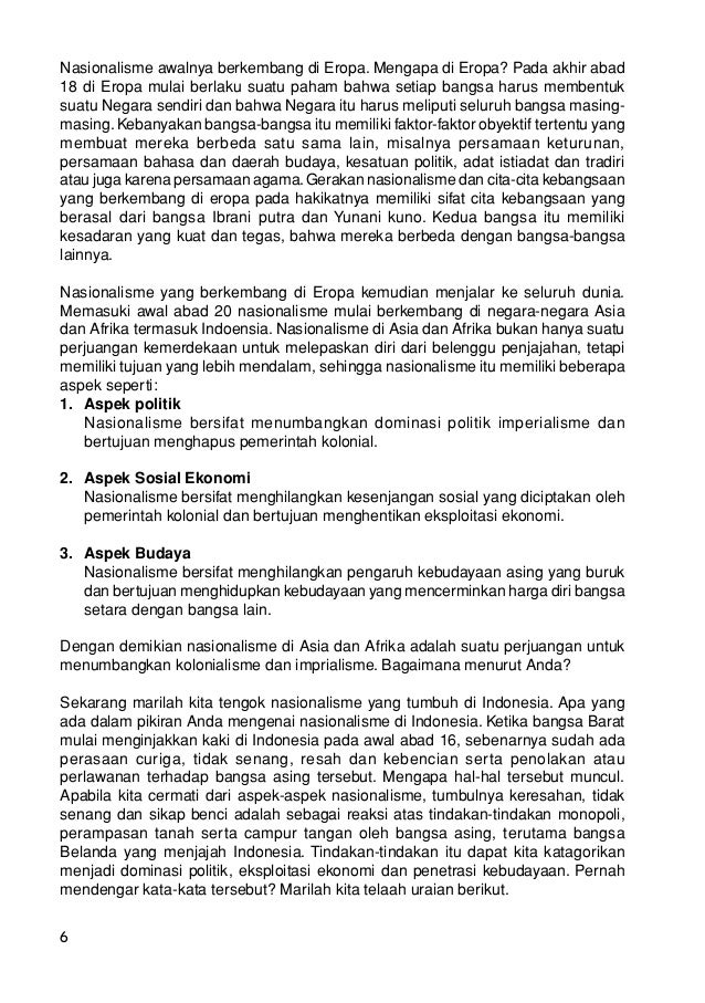 Pertumbuhan dan perkembangan pergerakan nasional indonesia