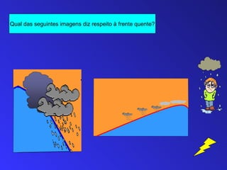 Qual das seguintes imagens diz respeito à frente quente?
 