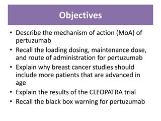 Pertuzumab for HER2 Positive Metastatic Breast Cancer | PPTX