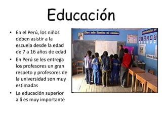 ComidaPerú es el centro más importante de los mundos diversos cultivosHay muchas variedades de comida. Hay 200 especies de papas