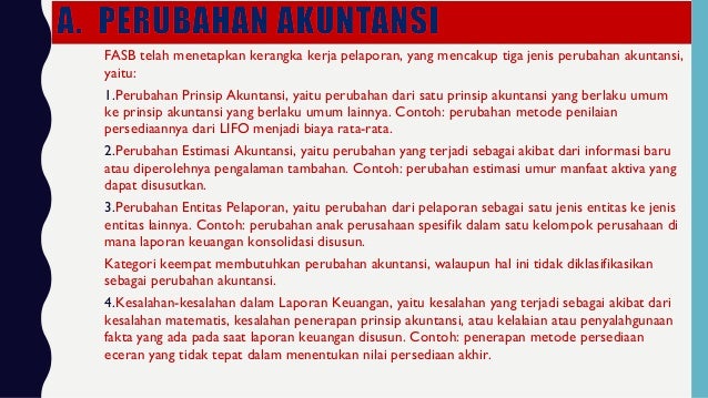 Perubahan Akuntansi Dan Analisis Kesalahan