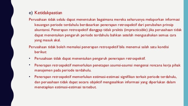 Perubahan Akuntansi Dan Analisis Kesalahan