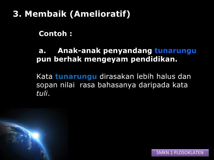 Materi Pelajaran Perubahan Makna Kata