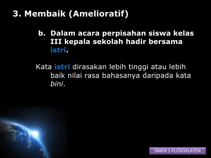 MATERI PELAJARAN PERUBAHAN MAKNA KATA