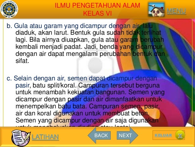 Perubahan sifat benda (Tugas ICT)