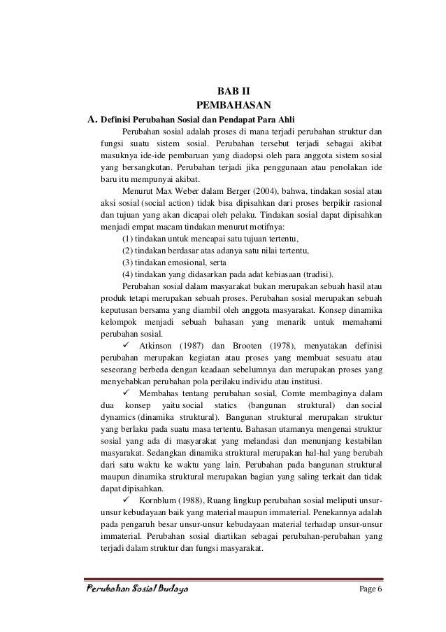 Perubahan sosial budaya