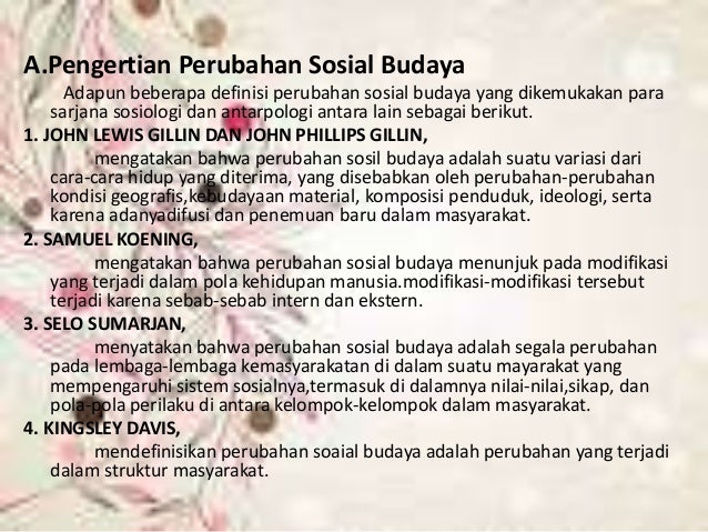 Contoh Evolusi Perubahan Sosial Budaya - Toast Nuances