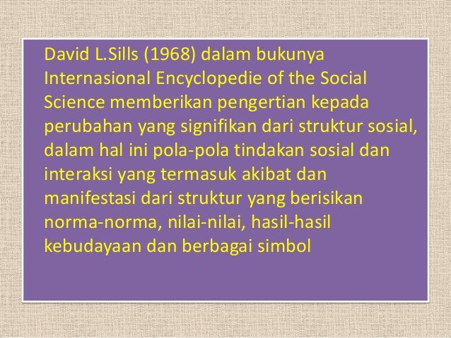Perubahan sosial dalam masyarakat pedesaan Perubahan sosial dalam masyarakat pedesaan