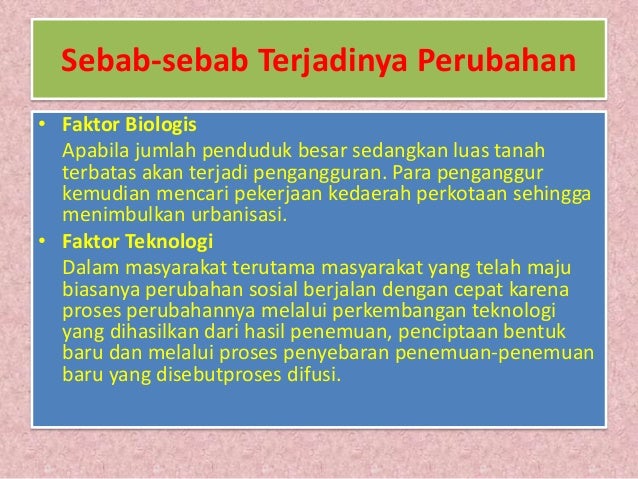 Perubahan sosial dalam masyarakat pedesaan
