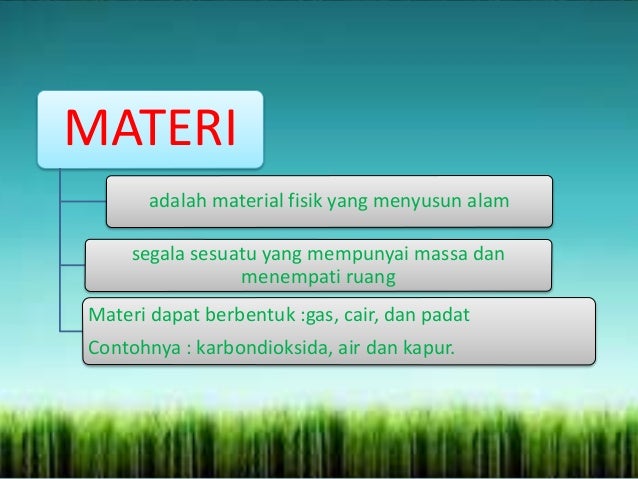 Perubahan Tatanan Materi