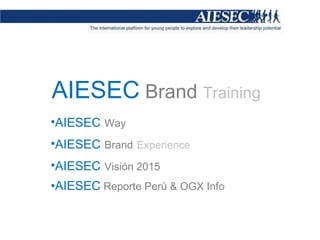 [object Object],[object Object],[object Object],[object Object],AIESEC   Brand   Training 