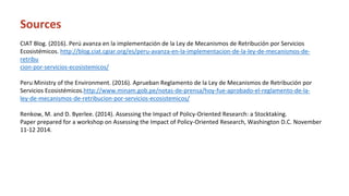 Peru's ecosystem services law