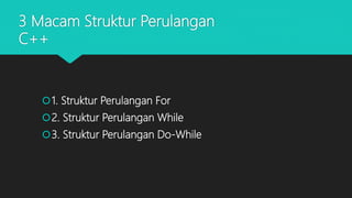 Perulangan | PPT
