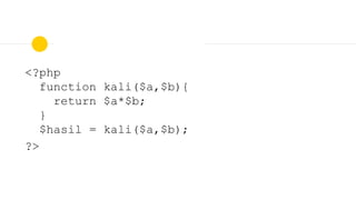 Perulangan dan Array dalam PHP | PPTX
