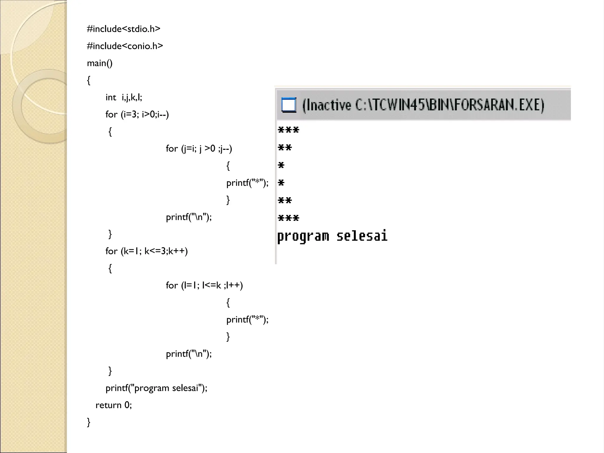 Daspro perulangan for while do c ppt
