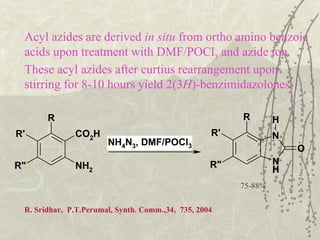 Vilsmeir reagent reactions by Perumal | PPT