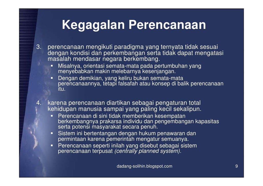 Perumusan Skenario Planning Dalam Rangka Memperkuat Sistem Perencanaa