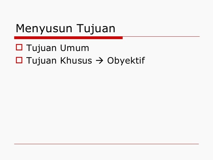 Perumusan masalah dan tujuan penelitian