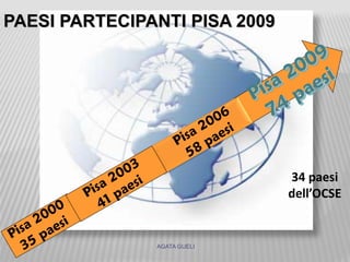 PAESI PARTECIPANTI PISA 2009
34 paesi
dell’OCSE
AGATA GUELI
 