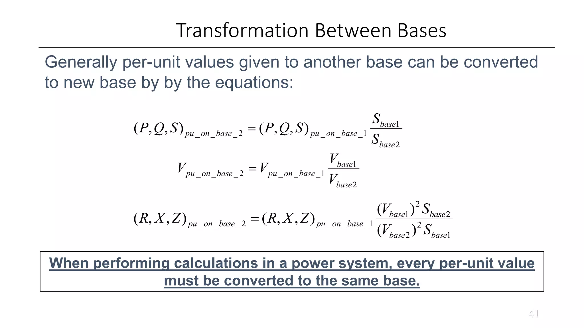 Per unit systems in power systems | PPT