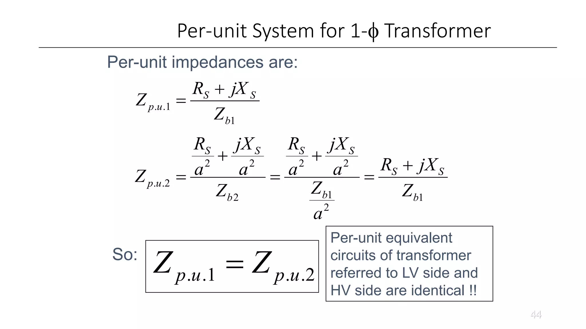 Per unit systems in power systems | PPT