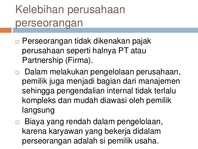 Perusahaan perseorangan